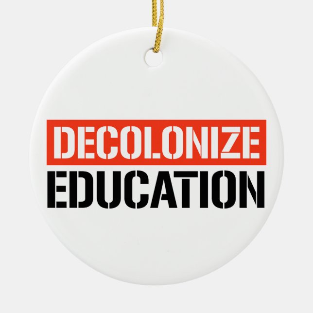 Decolonise Education Ceramic Tree Decoration (Front)