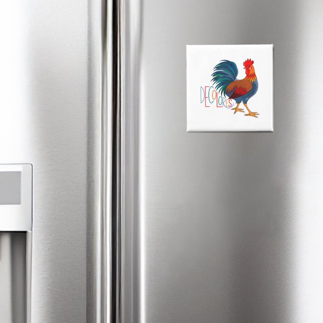 DeColores Cursillo Colorful Rooster Magnet (Creator Uploaded)