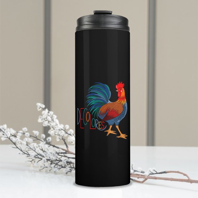 DeColores Cursillo Colourful Rooster Thermal Tumbler (Creator Uploaded)