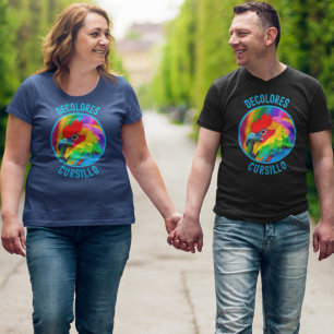 DeColores Cursillo Colourful Rooster Vivid Rainbow T-Shirt