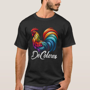 DeColores Cursillo Rainbow Rooster Catholic T-Shirt