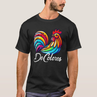 DeColores Cursillo Rainbow Rooster Catholic  T-Shirt