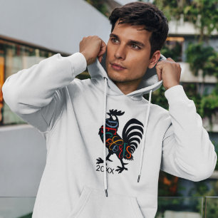 DeColores Cursillo Rooster Black Silhouette Hoodie