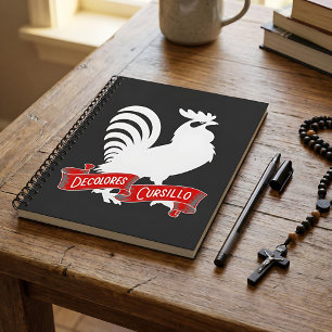 DeColores Cursillo Rooster Silhouette with Banner Notebook
