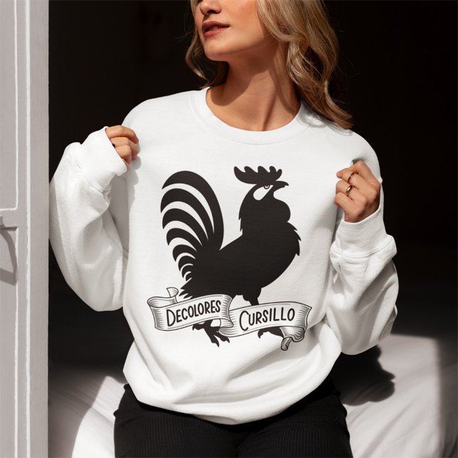 DeColores Cursillo Rooster Silhouette with Banner Sweatshirt (Creator Uploaded)