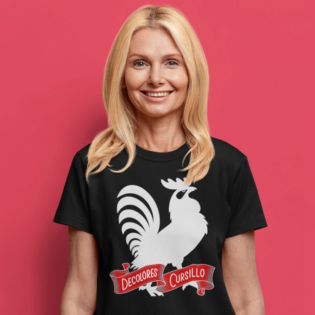 DeColores Cursillo Rooster Silhouette with Banner T-Shirt (Creator Uploaded)