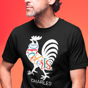 DeColores Cursillo Rooster White Silhouette T-Shirt
