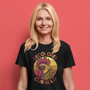 DeColores Cursillo Rooster with Distressed Sunset T-Shirt