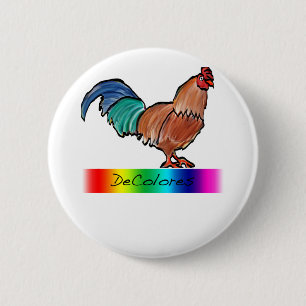 DeColores Rooster 6 Cm Round Badge