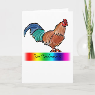 DeColores Rooster Card