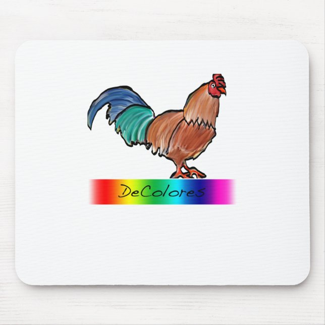 DeColores Rooster Mouse Mat (Front)