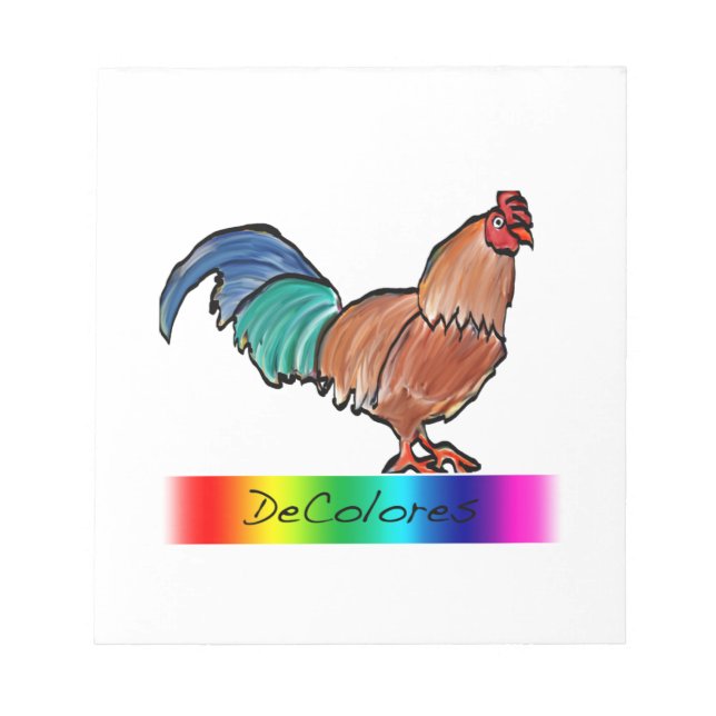 DeColores Rooster Notepad (Front)