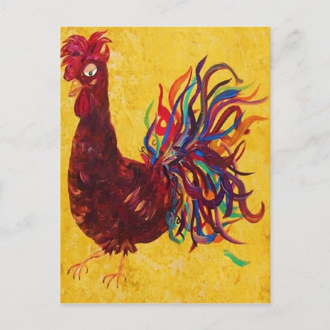 DeColores Rooster Postcard (Front)