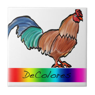 DeColores Rooster Tile