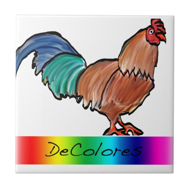 DeColores Rooster Tile (Front)