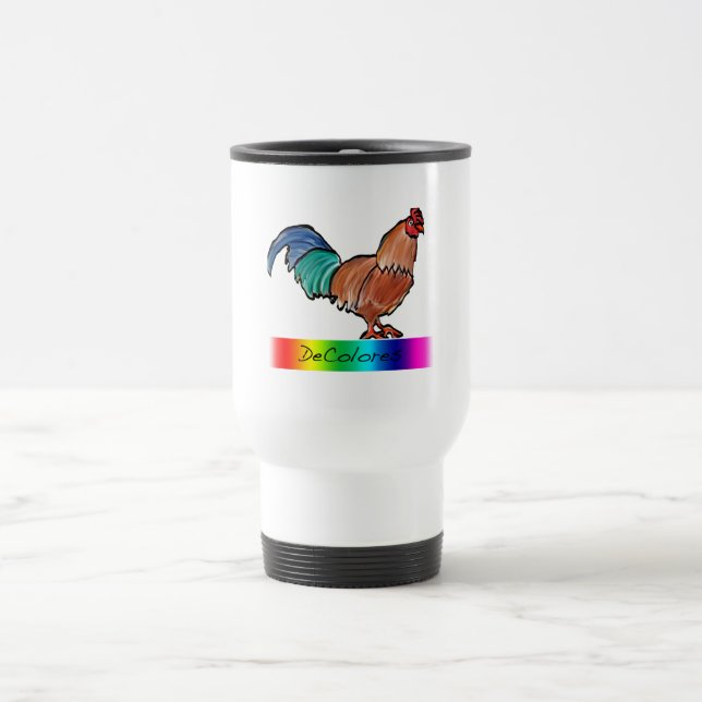 DeColores Rooster Travel Mug (Center)