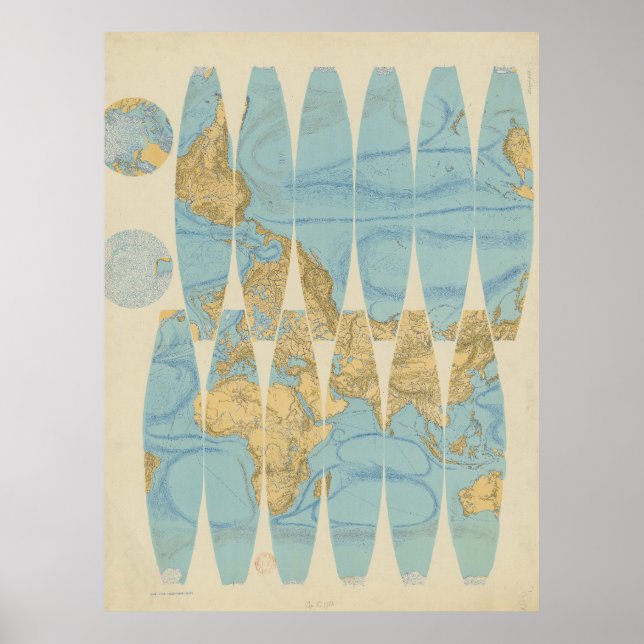 Deconstructed Earth Globe (1892) Poster (Front)