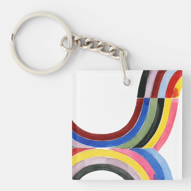 Deconstructed Rainbow - Vertical Key Ring (Front)