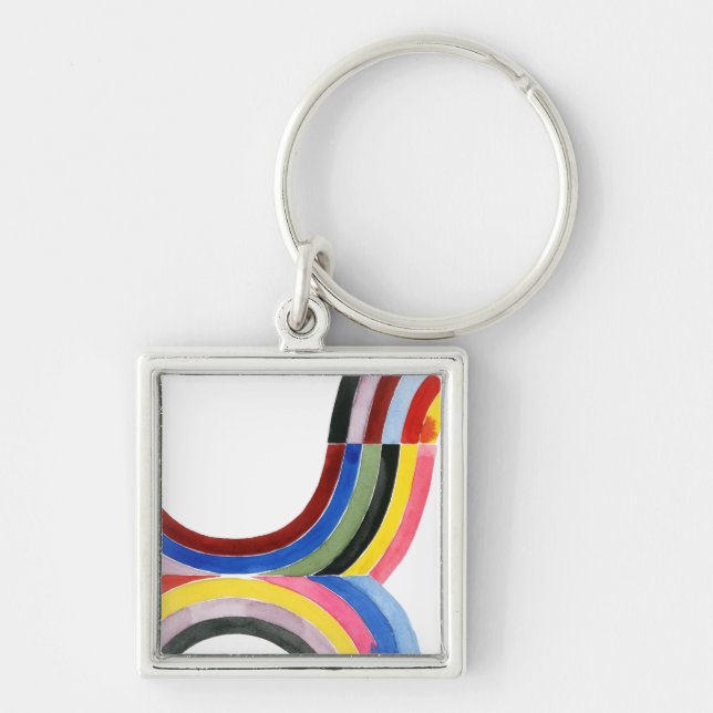 Deconstructed Rainbow - Vertical Key Ring (Front)