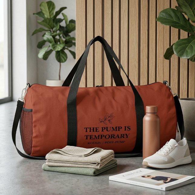 Deconstructed & Recovering Terracotta Duffel Bag  (Deconstructed & Recovering Terracotta Duffel Bag | Minimalist Gym Bag | Aesthetic Recovery Bag)