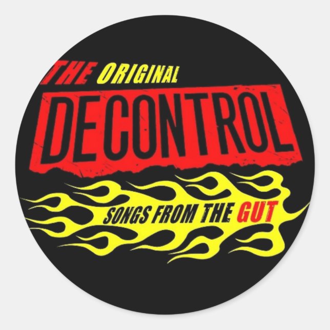 Decontrol Round Sticker (Front)