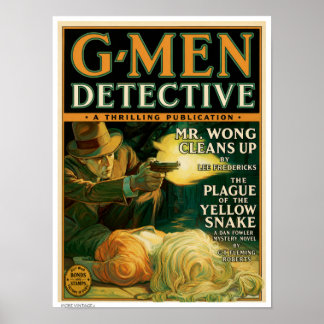 DECOR: G-MEN DETECTIVE MAG COVER POSTER