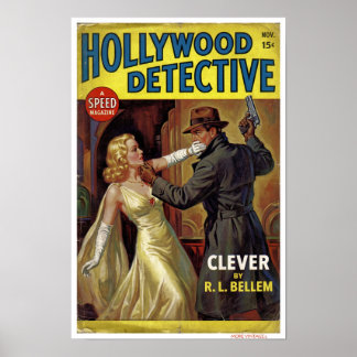 DECOR: HOLLYWOOD DETECTIVE MAG COVER POSTER