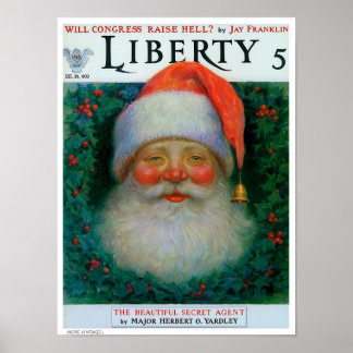 DECOR: LIBERTY MAG SANTA CHRISTMAS POSTER