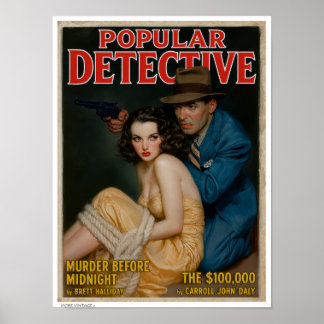 DECOR: POPULAR DETECTIVE MAG COVER POSTER