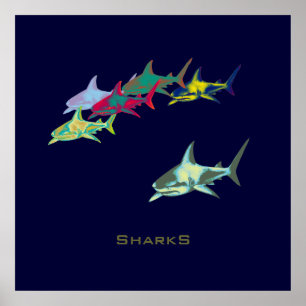 decor shark prints