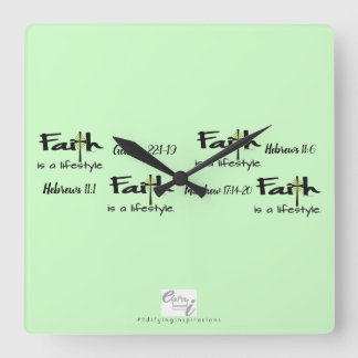 Decorable Inspiration: "Faith is a Lifestyle" Big Square Wall Clock
