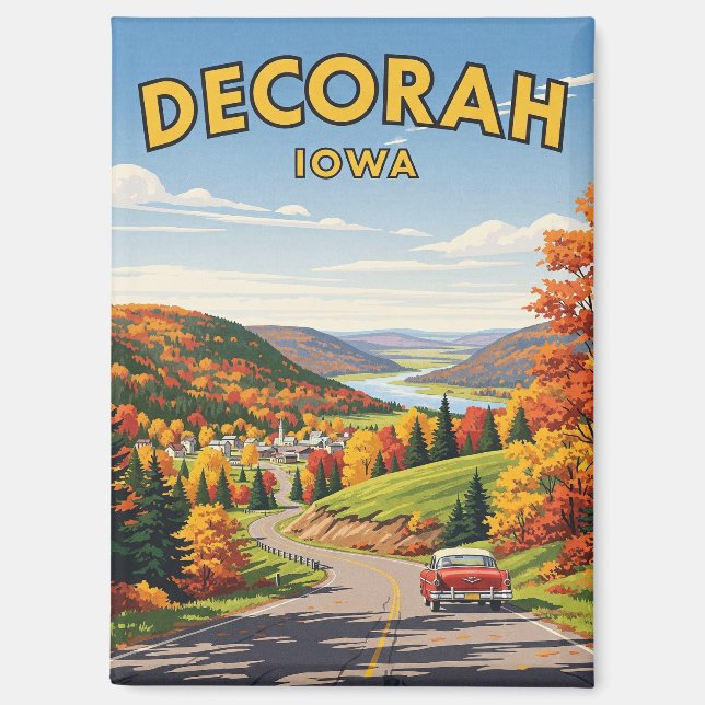 Decorah Iowa Travel Magnet (Front)