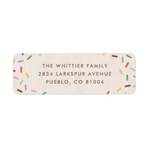 Decorate + Celebrate Sprinkles Address Label