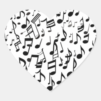 Decorate Everything with Musical Notes! Heart Sticker