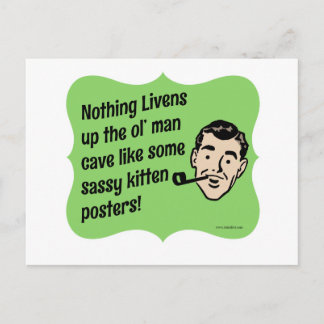 Decorate The Man Cave Snarky Guy Postcard