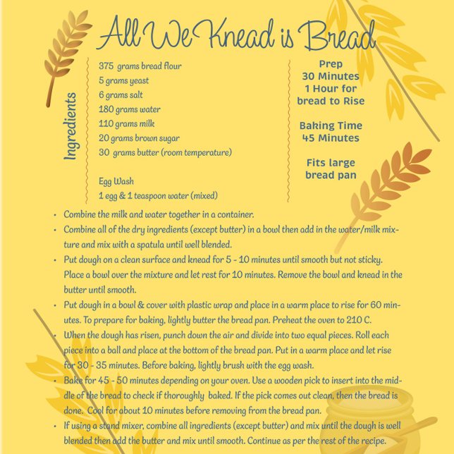 Decorate Your Kitchen with a Delicious Recipe  Canvas Print (Creator Uploaded)