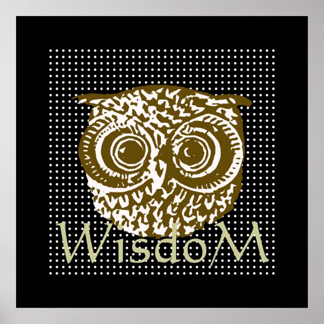 decorate your walls ~ owl wisdom poster (Front)