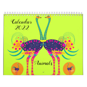 Decorated animals calendar