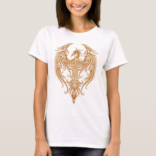 Decorated Brown Tribal Phoenix T-Shirt