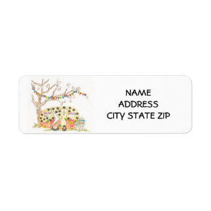 **DECORATED CAMPER** RETURN ADDRESS LABEL