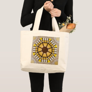 Decorated ceiling at the Tokyo Station Large Tote Bag
