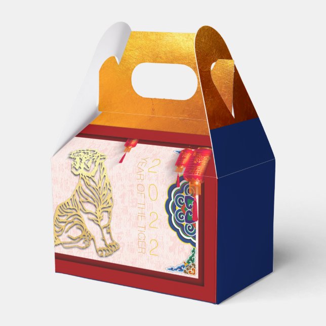 Decorated Chinese Tiger New Year 2022 GFB02 Favour Box (Front Side)