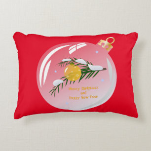Decorated Christmas branch in bauble  Decorative Cushion