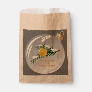 Decorated Christmas branch in bauble Favour Bags