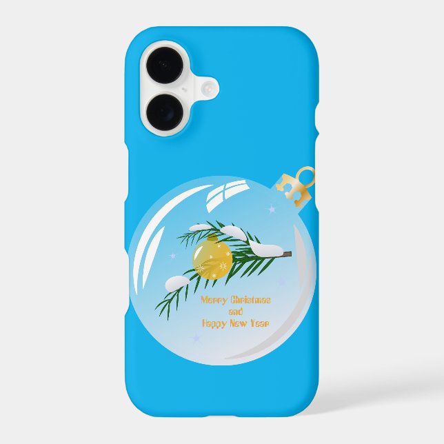 Decorated Christmas branch in bauble  iPhone Case (Back)