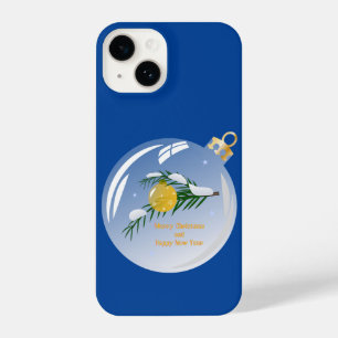 Decorated Christmas branch in bauble  iPhone 14 Case
