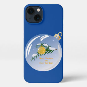 Decorated Christmas branch in bauble  iPhone 13 Case