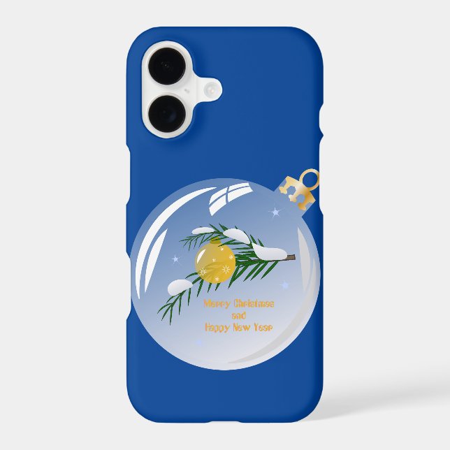 Decorated Christmas branch in bauble  iPhone Case (Back)