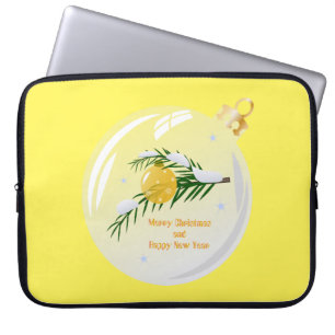 Decorated Christmas branch in bauble  Laptop Sleeve