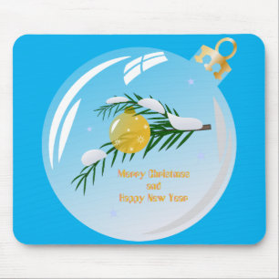 Decorated Christmas branch in bauble Mouse Mat